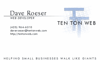 Ten Ton Web: Business Cards